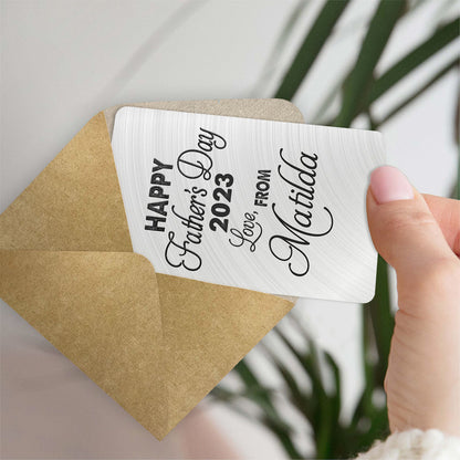 To My Dad - Personalized Father Wallet Insert Card