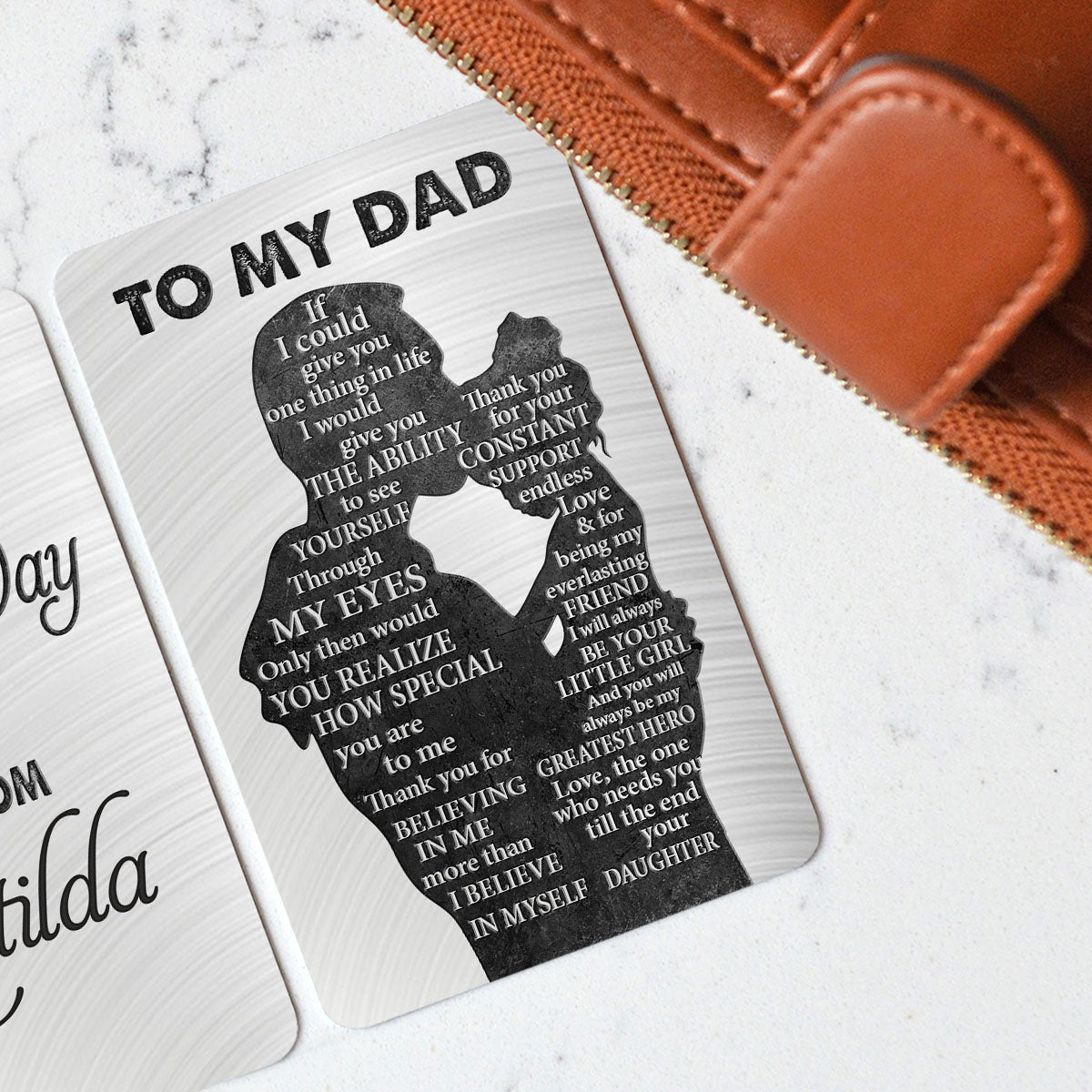 To My Dad - Personalized Father Wallet Insert Card