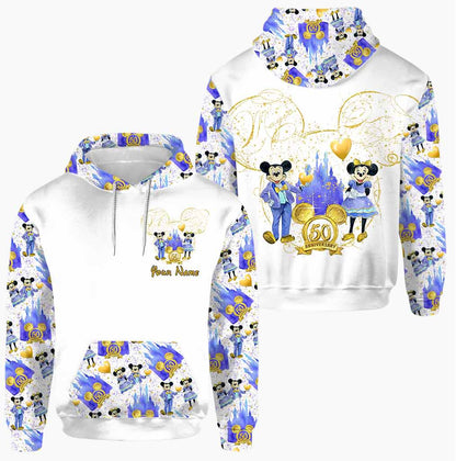50th Anniversary Magic Kingdom Mouse Ears - Personalized Hoodie And Leggings