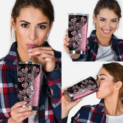 3D Pink Treble Clef Heart - Personalized Mother's Day Tumbler