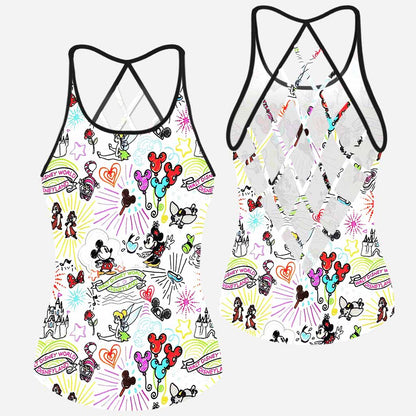 Mouse Ears Sketch - Mouse Cross Tank Top