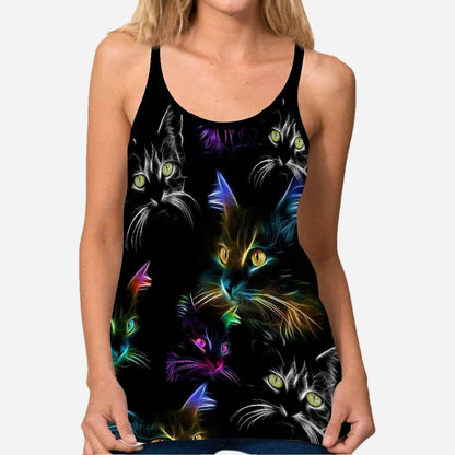 Cat Mom Cross Tank Top