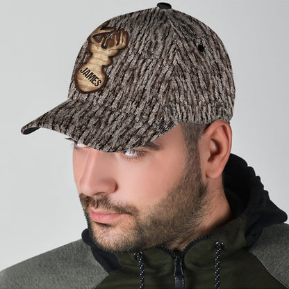 Love Hunting Tree Carving - Personalized Hunting Classic Cap