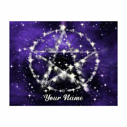 Wicca Pentagram - Personalized Witch Wall Tapestry