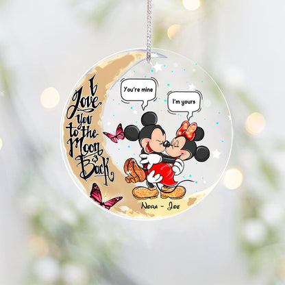 I Love You To The Moon - Personalized Mouse Transparent Ornament