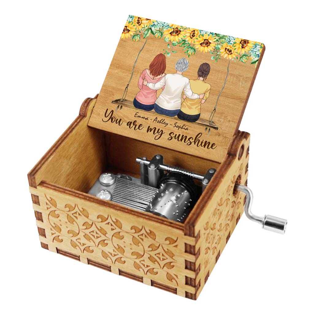 You Are My Sunshine - Personalized Mother’s Day Mother Hand Crank Music Box