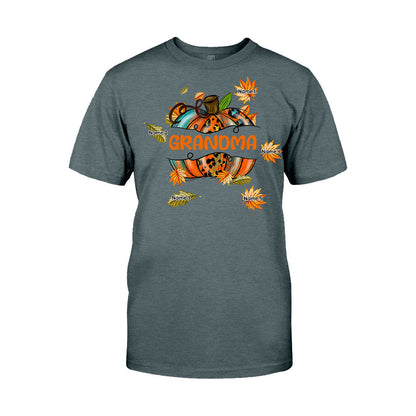 Grandma - Personalized Fall Grandma T-shirt and Hoodie