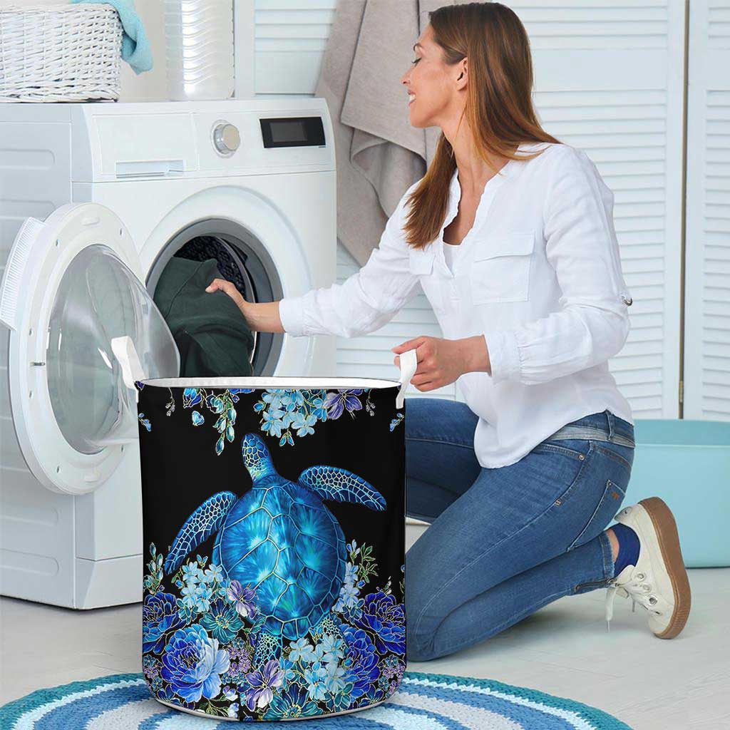 Love Blue Sea Turtle Storage Basket 0622