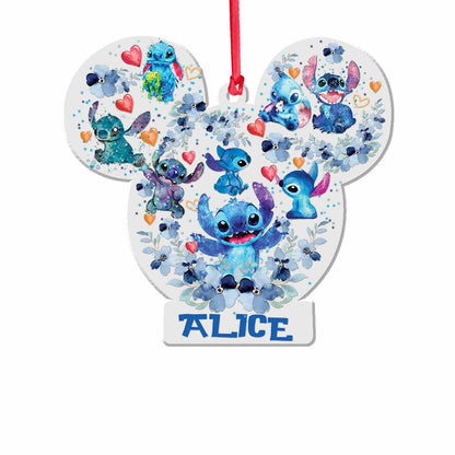 Ohana Means Family - Personalized Christmas Transparent Ornament