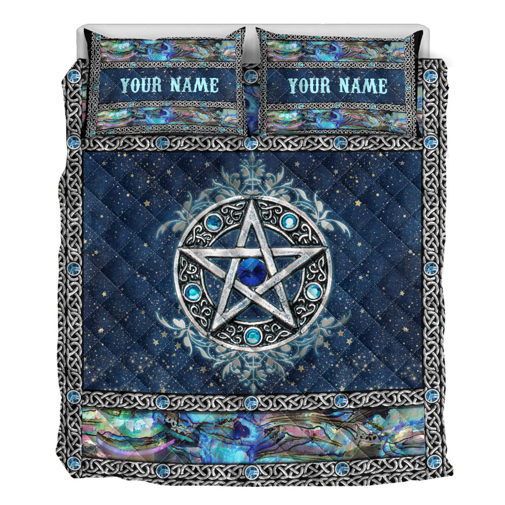 Wicca Sign - Personalized Witch Quilt Set