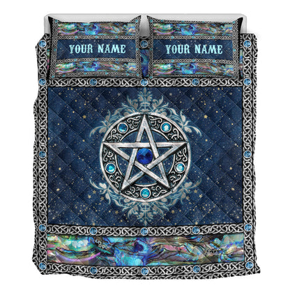 Wicca Sign - Personalized Witch Quilt Set