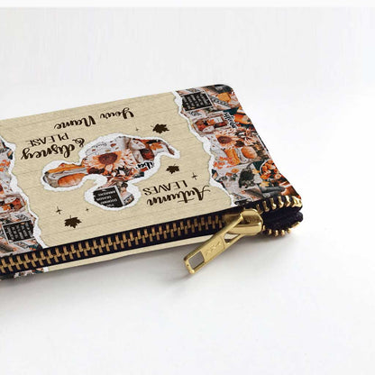 Autumn Leaves And Mouse Ears Please - Personalized Fall Mouse Pouch