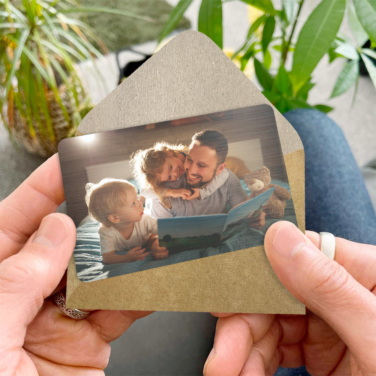 A Sons First Hero A Daughters First Love - Personalized Father Wallet Insert Card