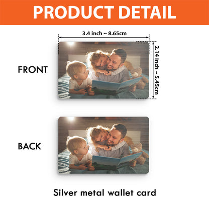 A Sons First Hero A Daughters First Love - Personalized Father Wallet Insert Card