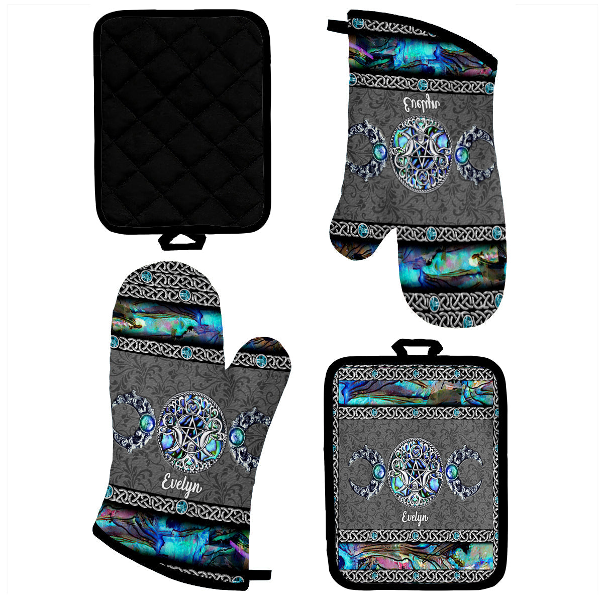 Seek Magic Everyday - Personalized Witch Oven Mitts & Pot Holder Set