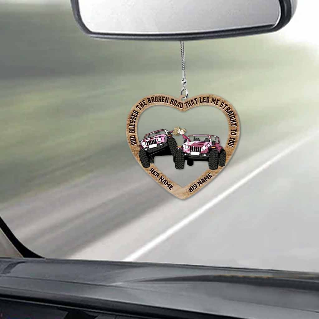 Couple Keeps Together - Personalized Couple Transparent Car Ornament