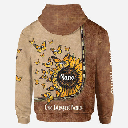 Beautiful Sunflower My Greatest Blessings  - Personalized Grandma Hoodie and Leggings