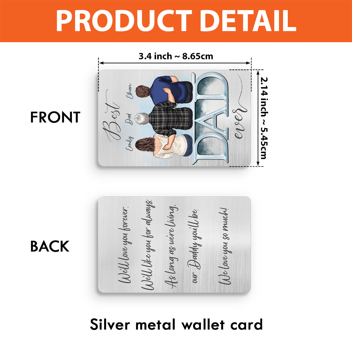 Love You Forever - Personalized Father Wallet Insert Card