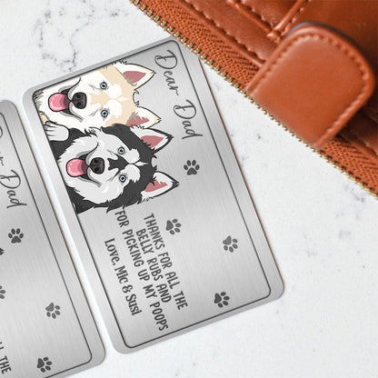 Thank You For All The Belly Rubs - Personalized Dog Wallet Insert Card