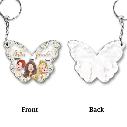 Besties Forever - Personalized Bestie Transparent Keychain
