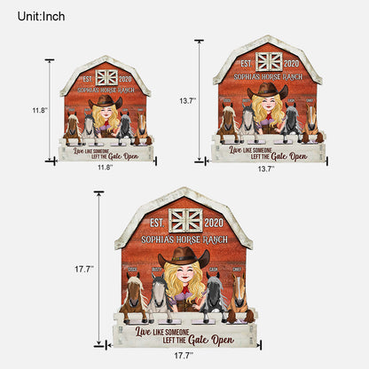 Horse Ranch - Personalized Horse Wood Sign