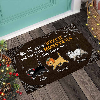 The Wicked Witch Funny Halloween - Cat Personalized Doormat 082021