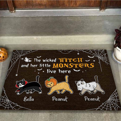 The Wicked Witch Funny Halloween - Cat Personalized Doormat 082021