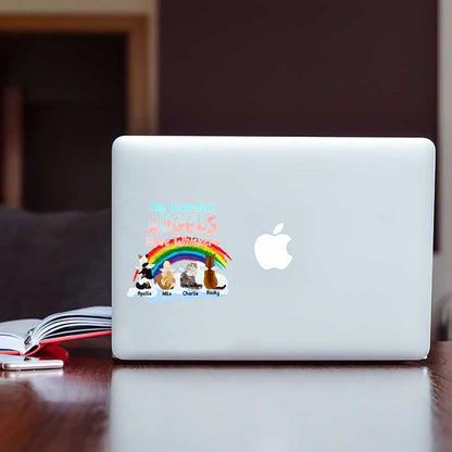 My Guardian Angels Have Whiskers - Personalized Cat Decal Full