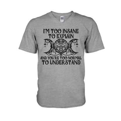 I'm Too Insane To Explain You're Too Normal To Understand - Witch T-shirt and Hoodie