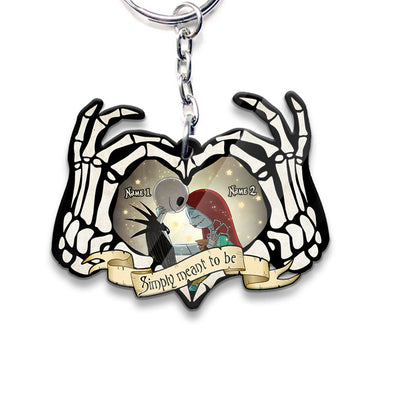 Simply Meant To Be - Personalized Nightmare Keychain (Printed On Both Sides)