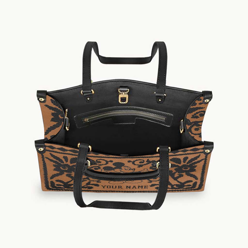 Cute Mouse Ears - Personalized Mouse Leather Handbag