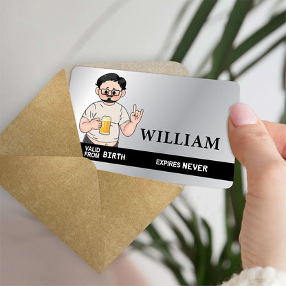 VIP Platinum Member - Personalized Father Wallet Insert Card