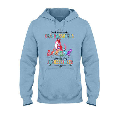 Don't Mess With Grandmasaurus - Personalized Grandma T-shirt and Hoodie