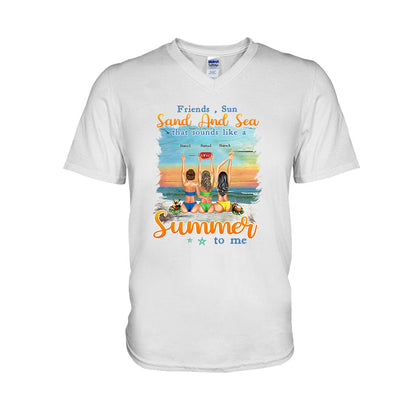 I Love You To The Beach And Back - Personalized Bestie T-shirt and Hoodie