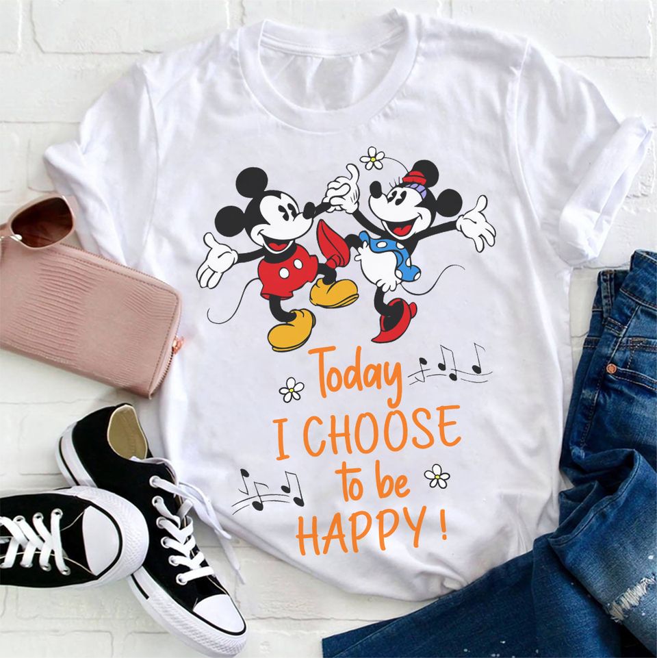I Choose To Be Happy - Mouse T-shirt and Hoodie 0523