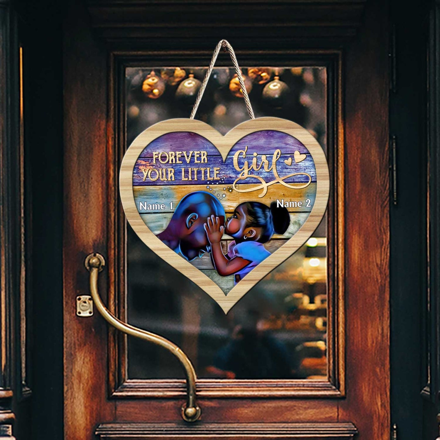 Forever Your Little Girl - Personalized Father's Day Wood Sign