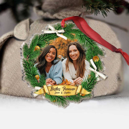 Besties Forever - Personalized Christmas Bestie Transparent Ornament