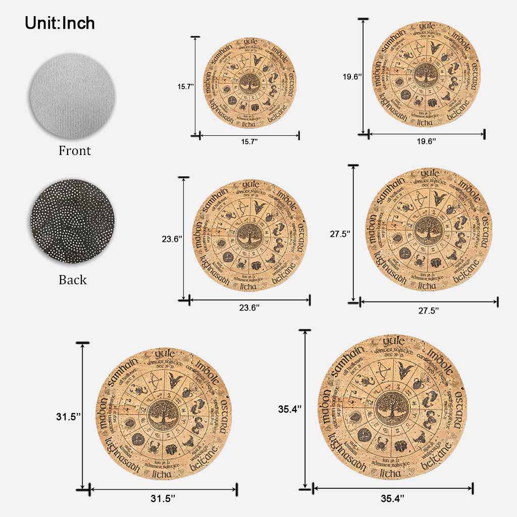 Wheel Of The Year - Witch Shaped Doormat