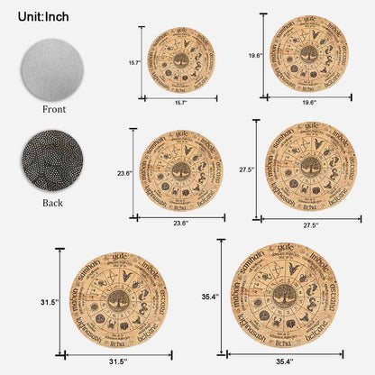 Wheel Of The Year - Witch Shaped Doormat