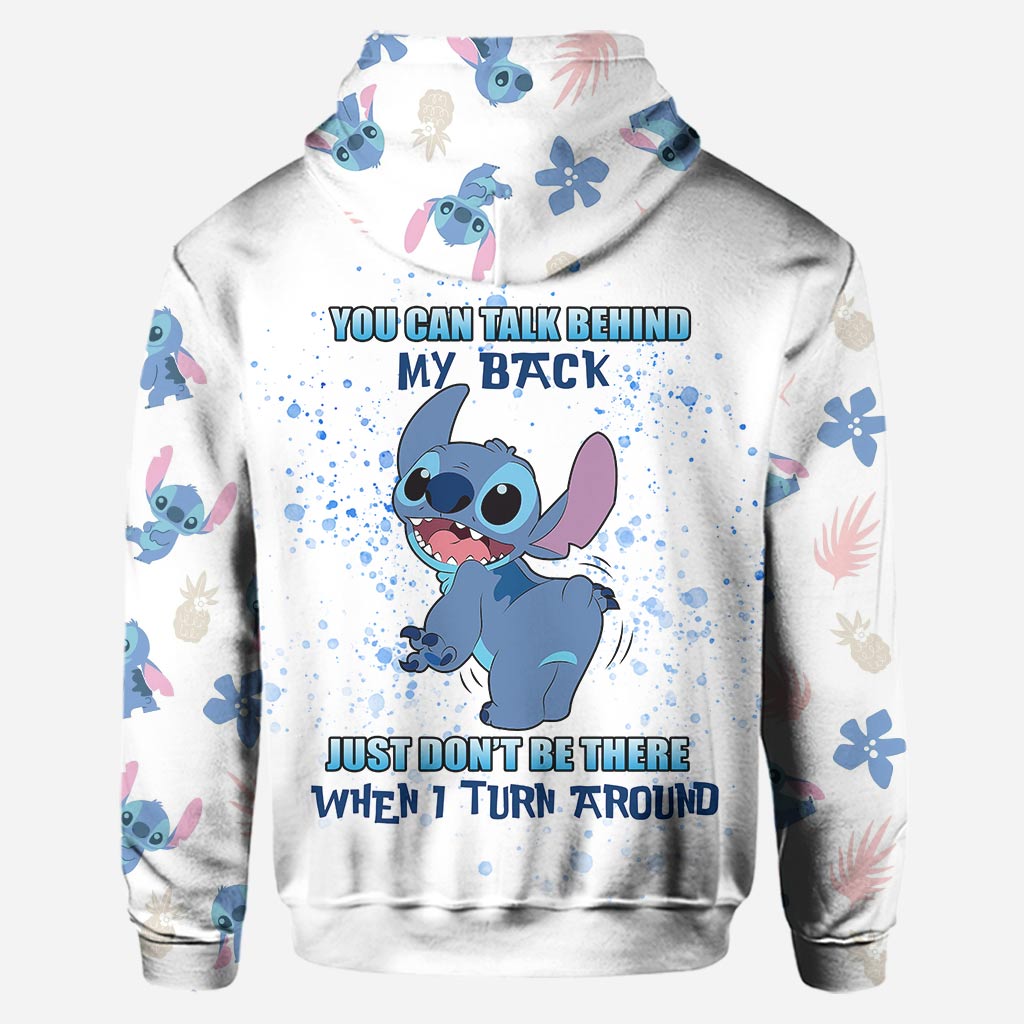 You Can Talk Behind My Back - Personalized Ohana Hoodie And Leggings