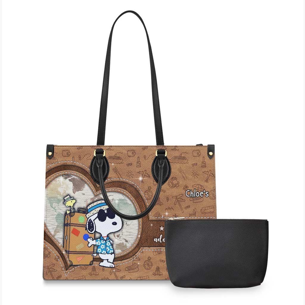 Let The Adventure Begin - Personalized Travelling Leather Handbag