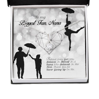 Gift For Your Grandma Who Always Support You On Mother's Day - Grandma Petite Ribbon Necklace 0921