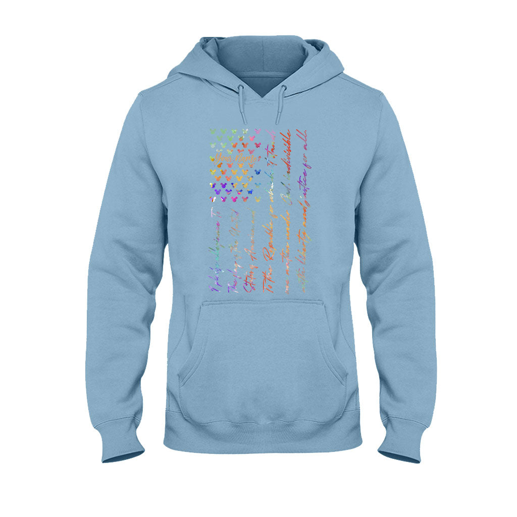 Mouse Ears Pledge Of Allegiance - Personalized Independence Day T-shirt and Hoodie
