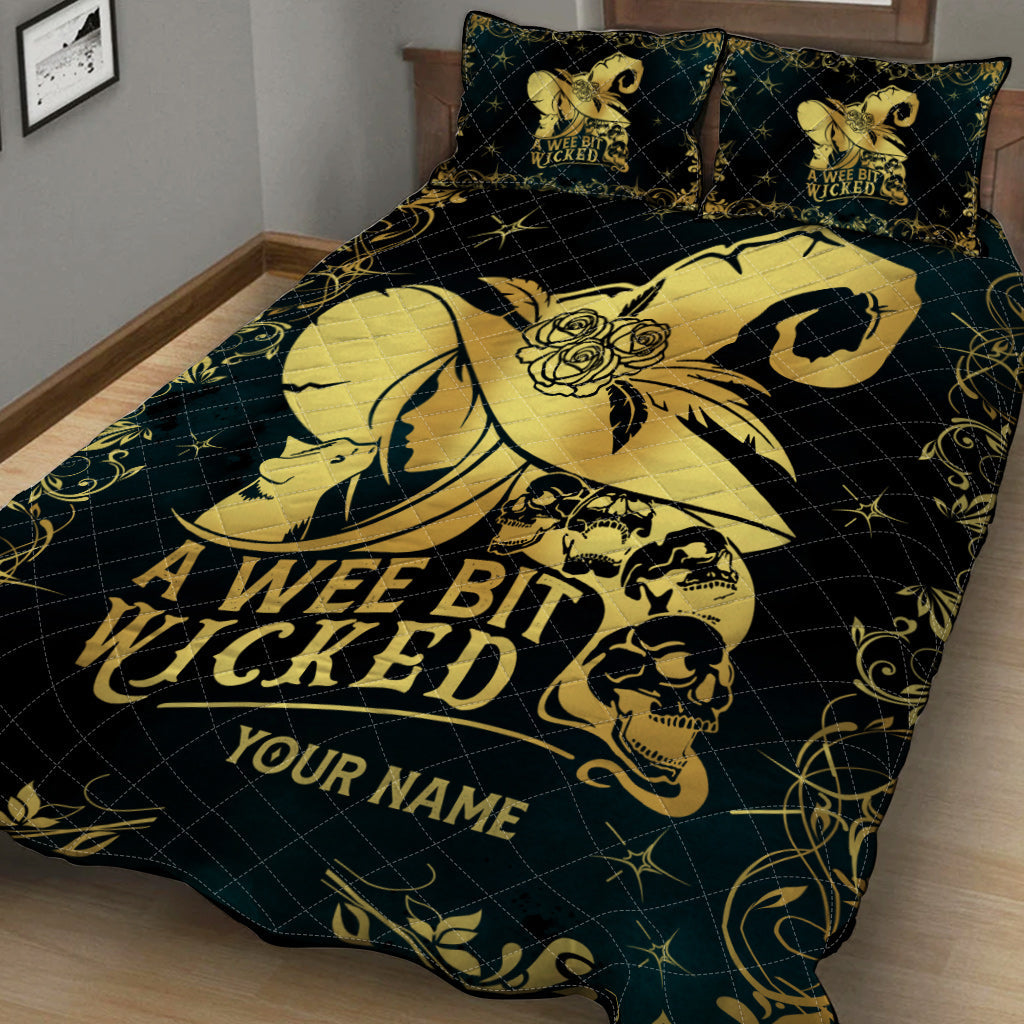 A Wee Bit Wicked - Personalized Witch Quilt Set