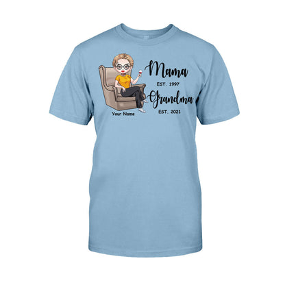 Mama Est Grandma Est - Personalized Mother's Day T-shirt and Hoodie