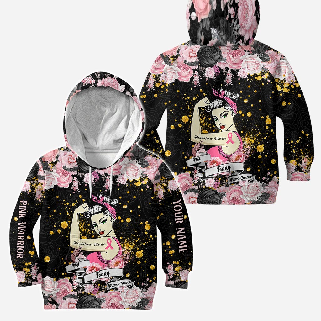 Not Today Cancer - Personalized Breast Cancer Awareness Hoodie and Leggings