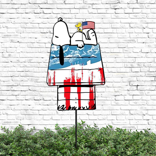 There's No Place Like Home - Independence Day Metal Garden Art