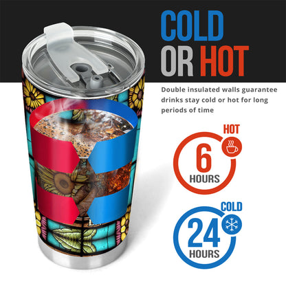 I Am Not Most Women Sunflower Stained Glass - Personalized Horse Tumbler