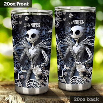 Hello Darkness - Personalized Nightmare Tumbler With 3D Effect Pattern