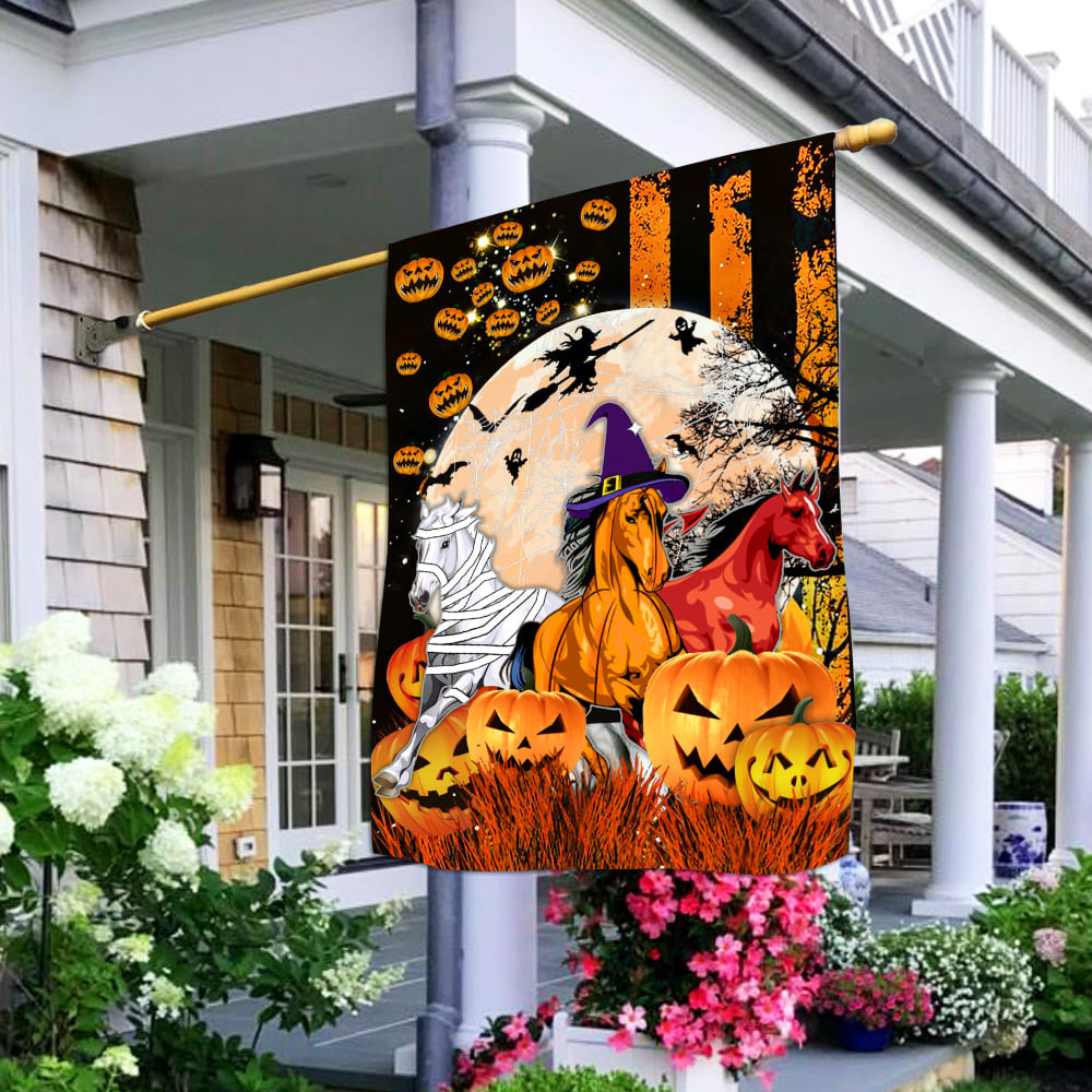Halloween Season Horse House Flag 0823